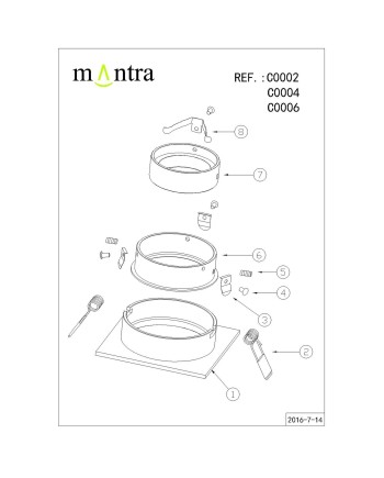 BASICO GU10 * EMPOTRABLE CUADRADO Nickel Satin